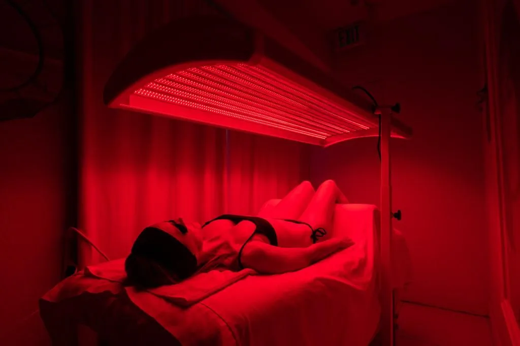 Full-body red light therapy bed